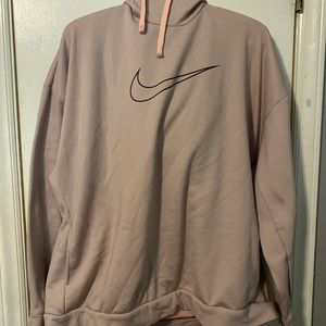 Nike high neck pink hoodie
